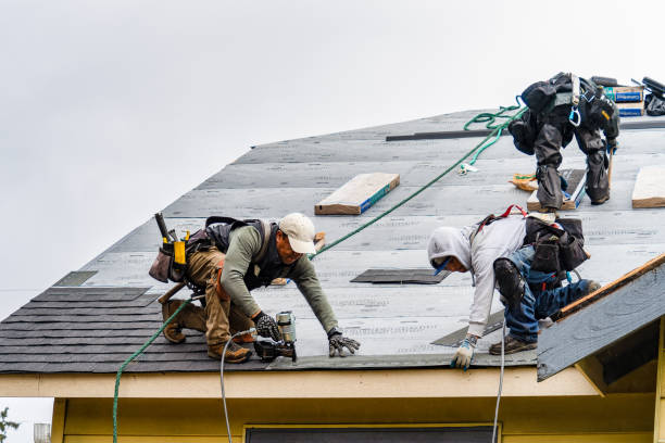 Professional Gutter Installation technician working in Waldo, WI